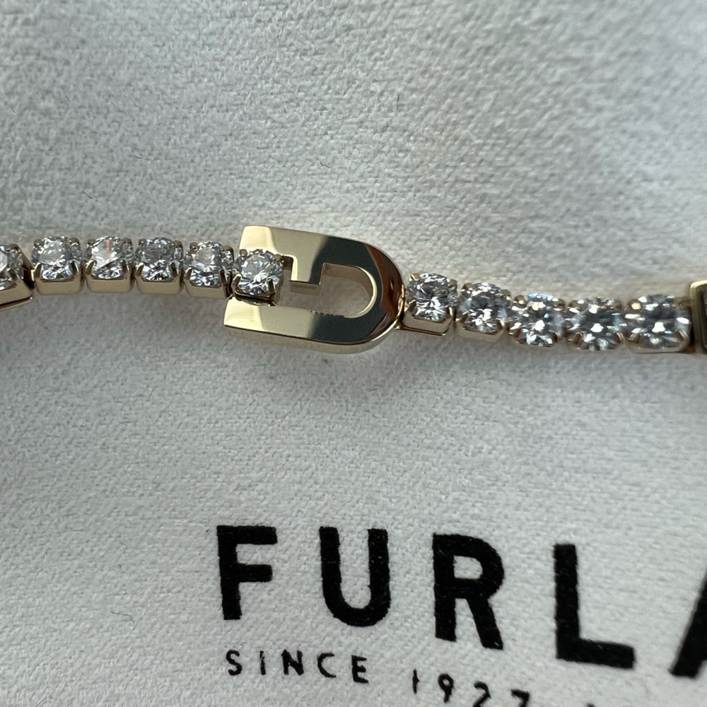 Furla Gold and Clear Crystal Link Bracelet - Picture 2 of 6